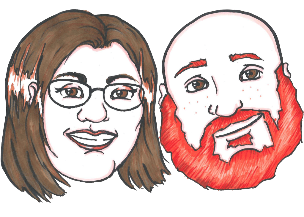 Drawing of Jennifer and JS by Catherine Meade